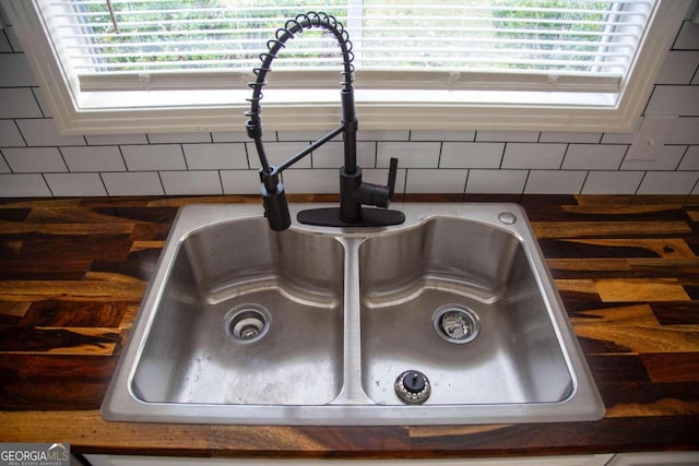 interior details with sink