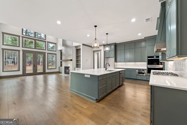 unfurnished sunroom featuring wood ceiling