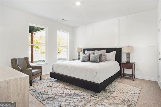 view of carpeted bedroom