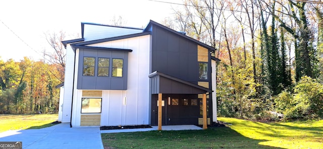 exterior space with a front yard