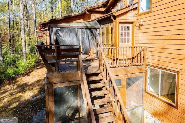 view of wooden terrace