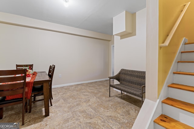 2202 Escalade Ct, Conyers, GA 30094 - dining area featuring stairway