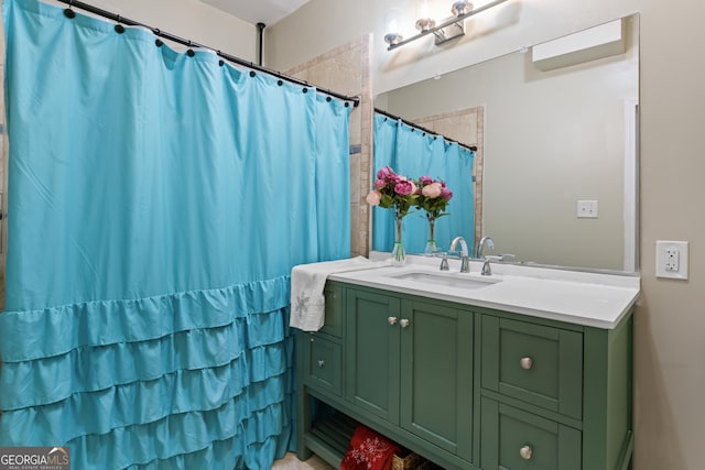 2202 Escalade Ct, Conyers, GA 30094 - full bath with vanity and a shower with shower curtain