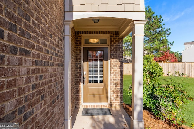 view of doorway to property