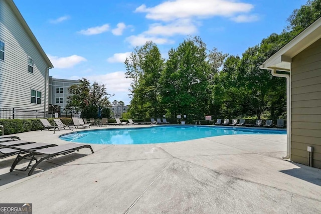 view of pool with a patio