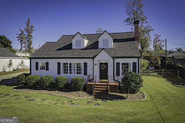 view of cape cod home