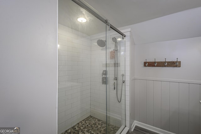 bathroom with walk in shower