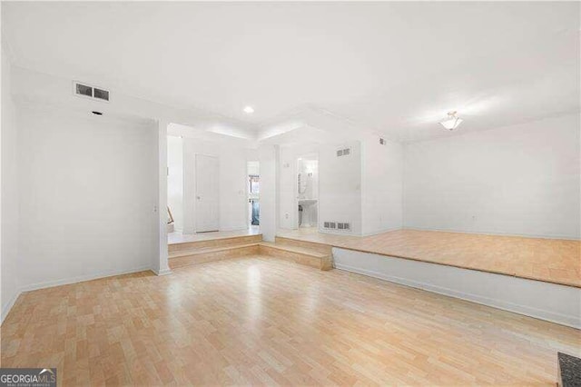 empty room featuring light wood-type flooring