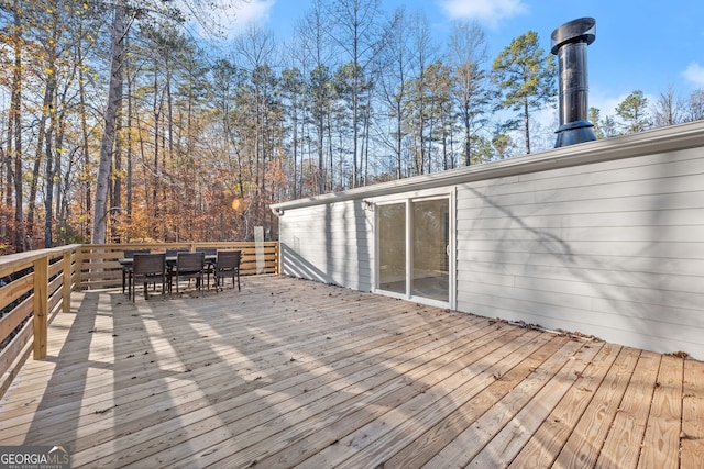 view of wooden deck