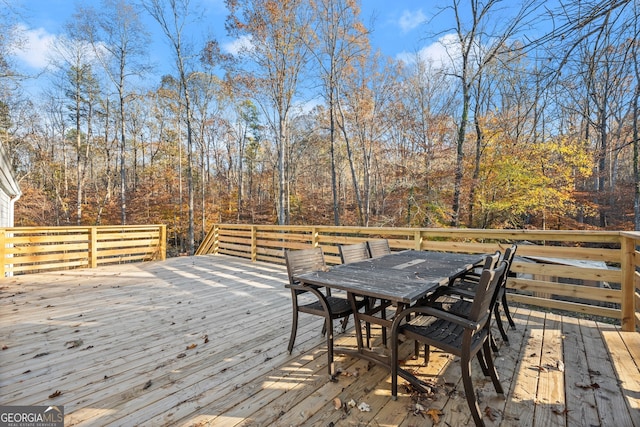 view of wooden deck