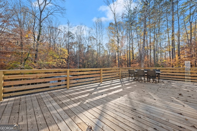 view of wooden deck