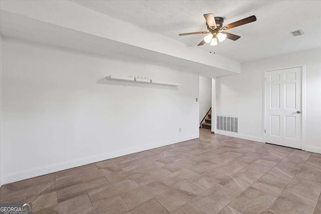 6166 Laurel Wood Trl, Flowery Branch, GA 30542 - spare room with a ceiling fan, stairs, and baseboards