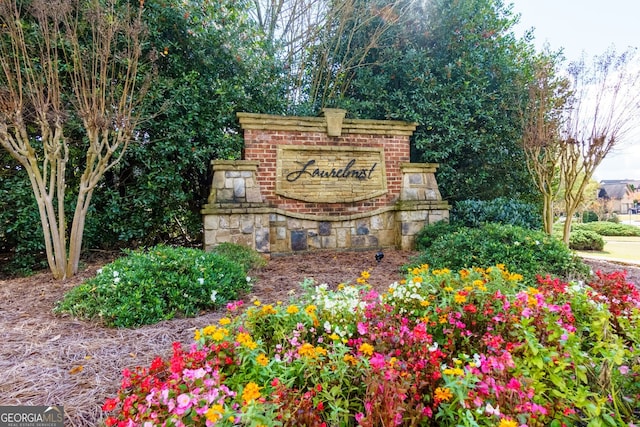 view of community sign