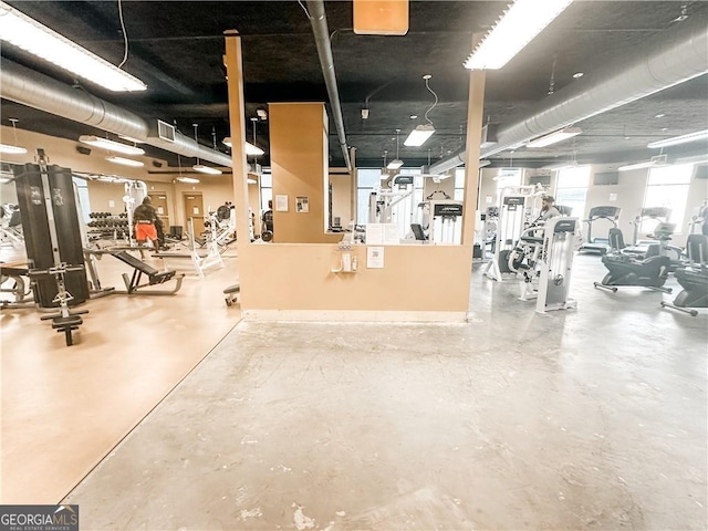 view of workout area