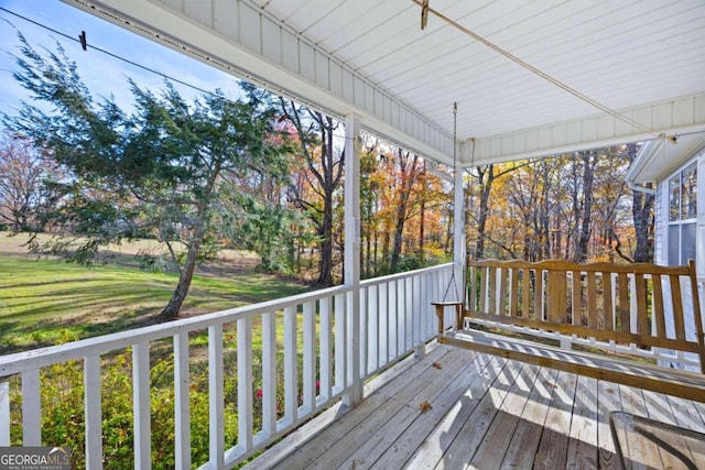 view of wooden terrace