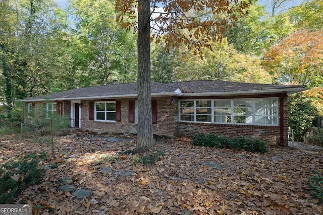 view of ranch-style home