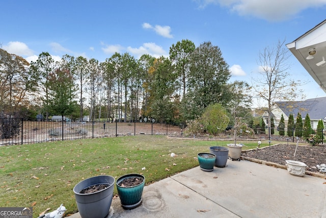 view of yard with a patio