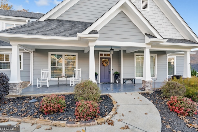 view of front facade with a porch