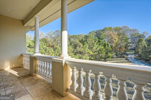 view of balcony