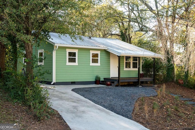 view of ranch-style home