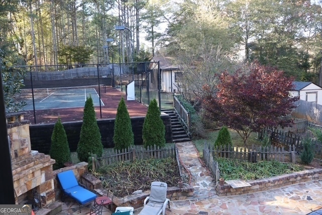 view of tennis court