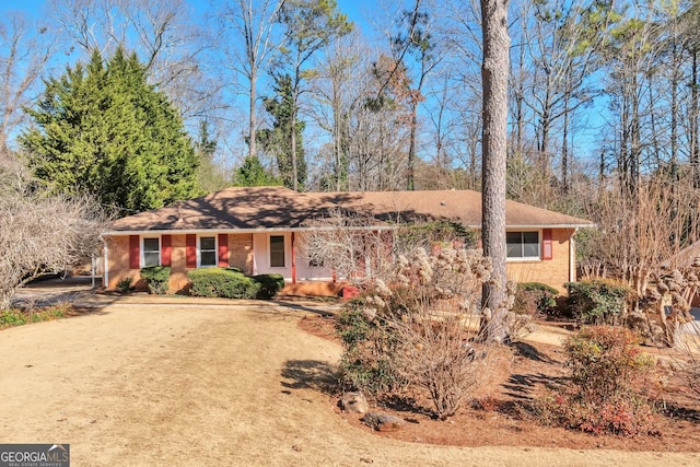 view of ranch-style home