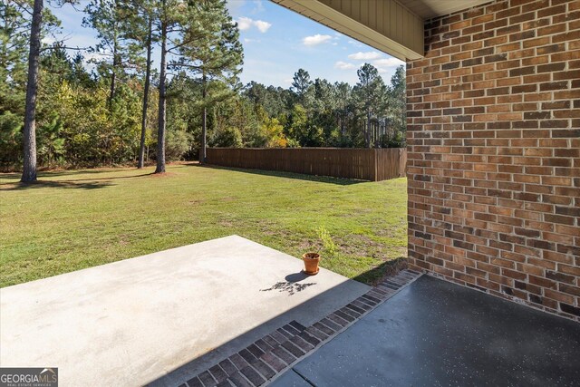 view of yard featuring a patio area