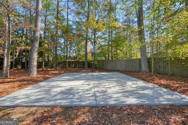 view of basketball court