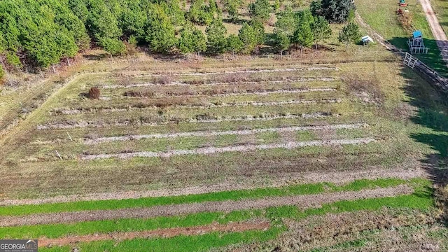 bird's eye view featuring a rural view