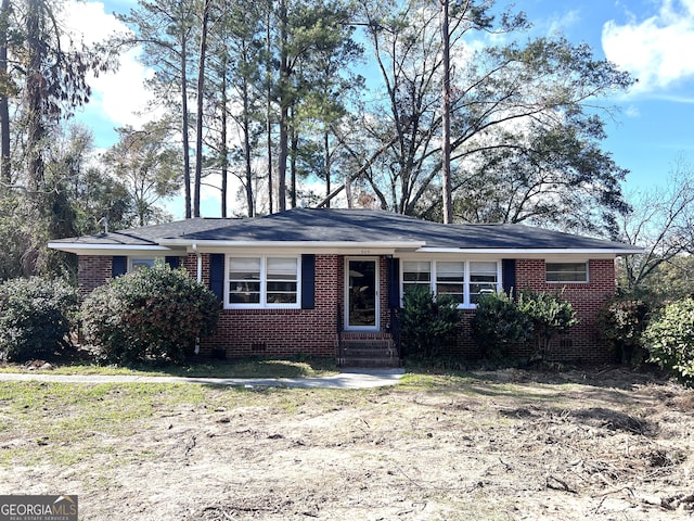 view of ranch-style home