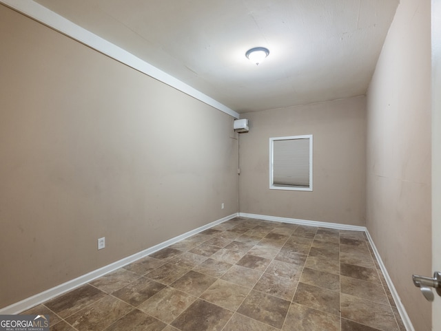 empty room with a wall unit AC