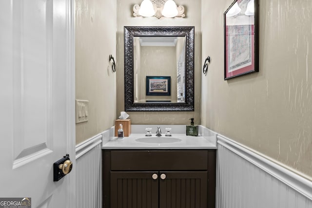 bathroom featuring vanity