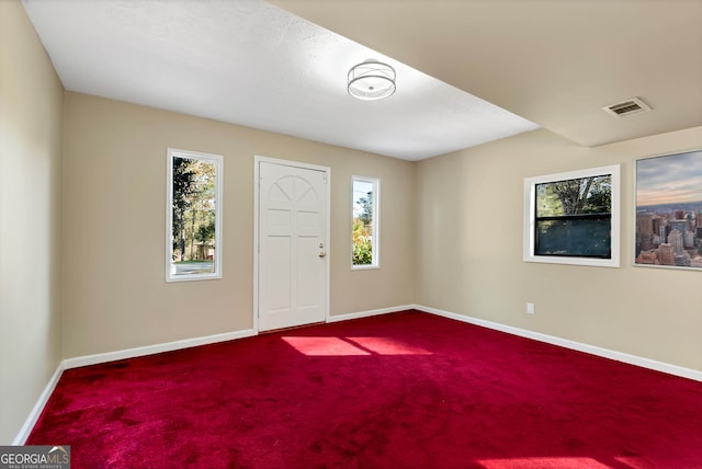 carpeted spare room with plenty of natural light