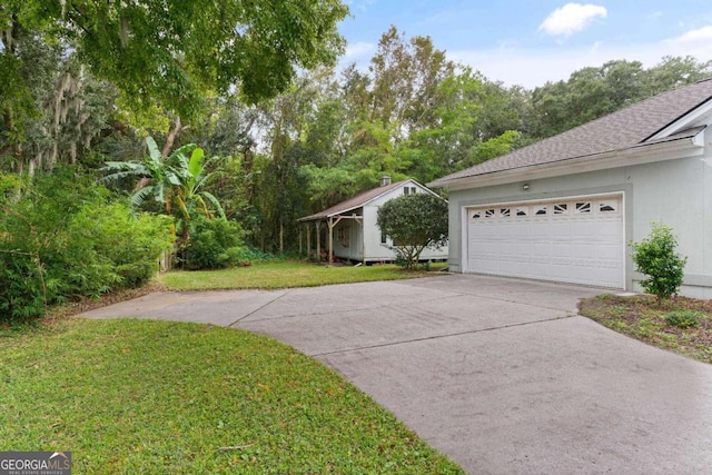 exterior space with a front yard