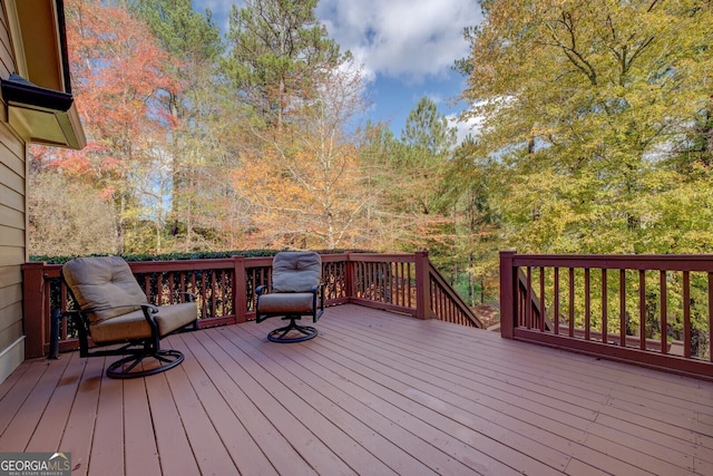 view of wooden deck