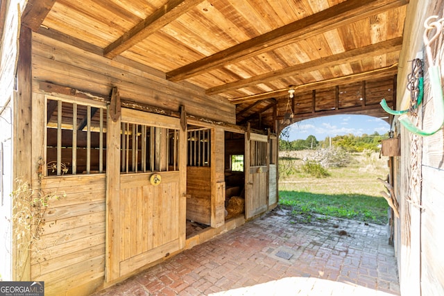 view of horse barn