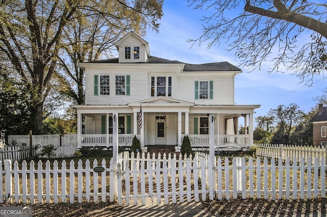 view of front facade with covered porch