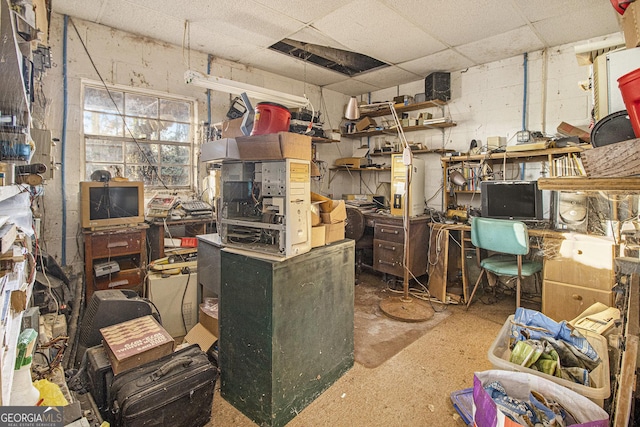 miscellaneous room featuring concrete flooring