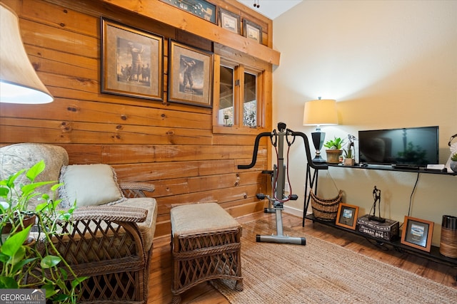 interior space featuring wood-type flooring