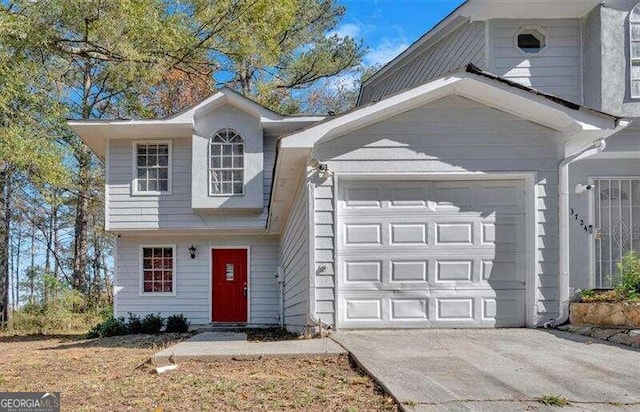 front facade featuring a garage