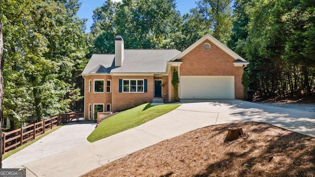 view of front of house featuring a garage