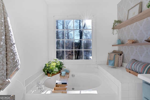 bathroom with a bathtub