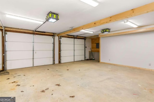 garage featuring a garage door opener