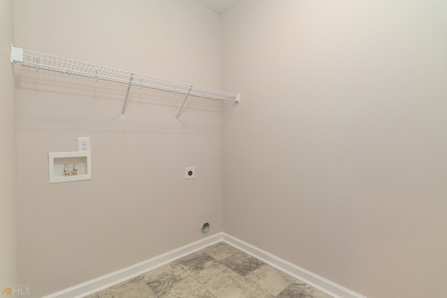 laundry room featuring electric dryer hookup and hookup for a washing machine