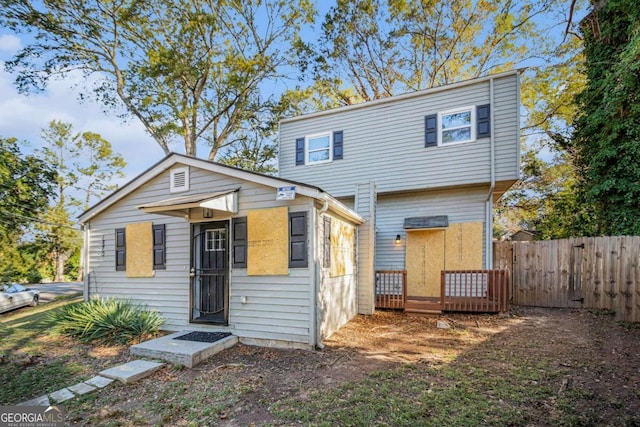 view of front of home