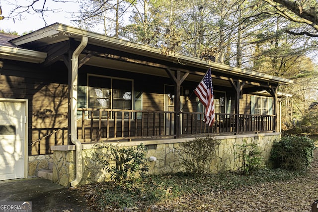 view of front of home with a porch