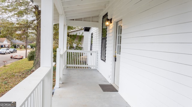 view of patio with covered porch