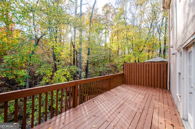 view of wooden terrace