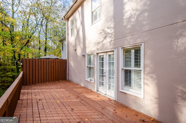 view of deck