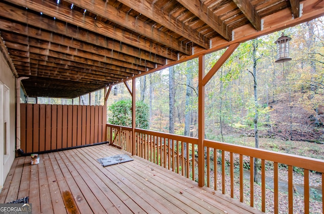 view of wooden deck